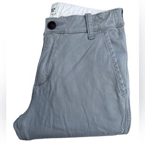 Abercrombie Kids Boys Khaki Straight Pants Grey Size 15/16
